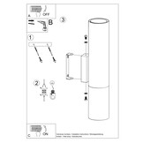 Wandleuchte LOOPEZ schwarz/kupferg