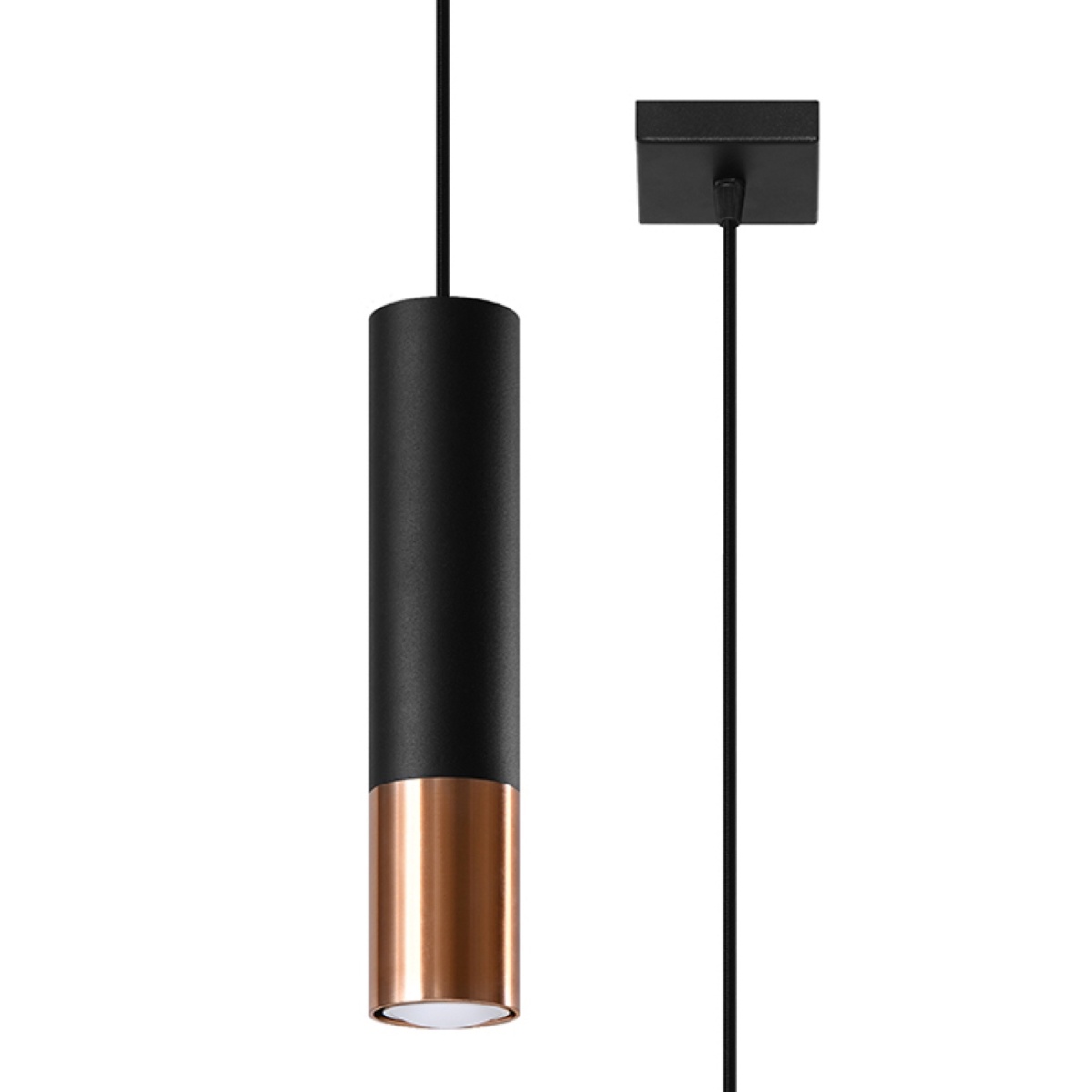 Hängeleuchte LOOPEZ 1 schwarz/kupferg