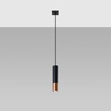 Hängeleuchte LOOPEZ 1 schwarz/kupferg