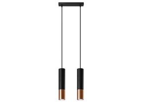 Hängeleuchte LOOPEZ 2 schwarz/kupfer
