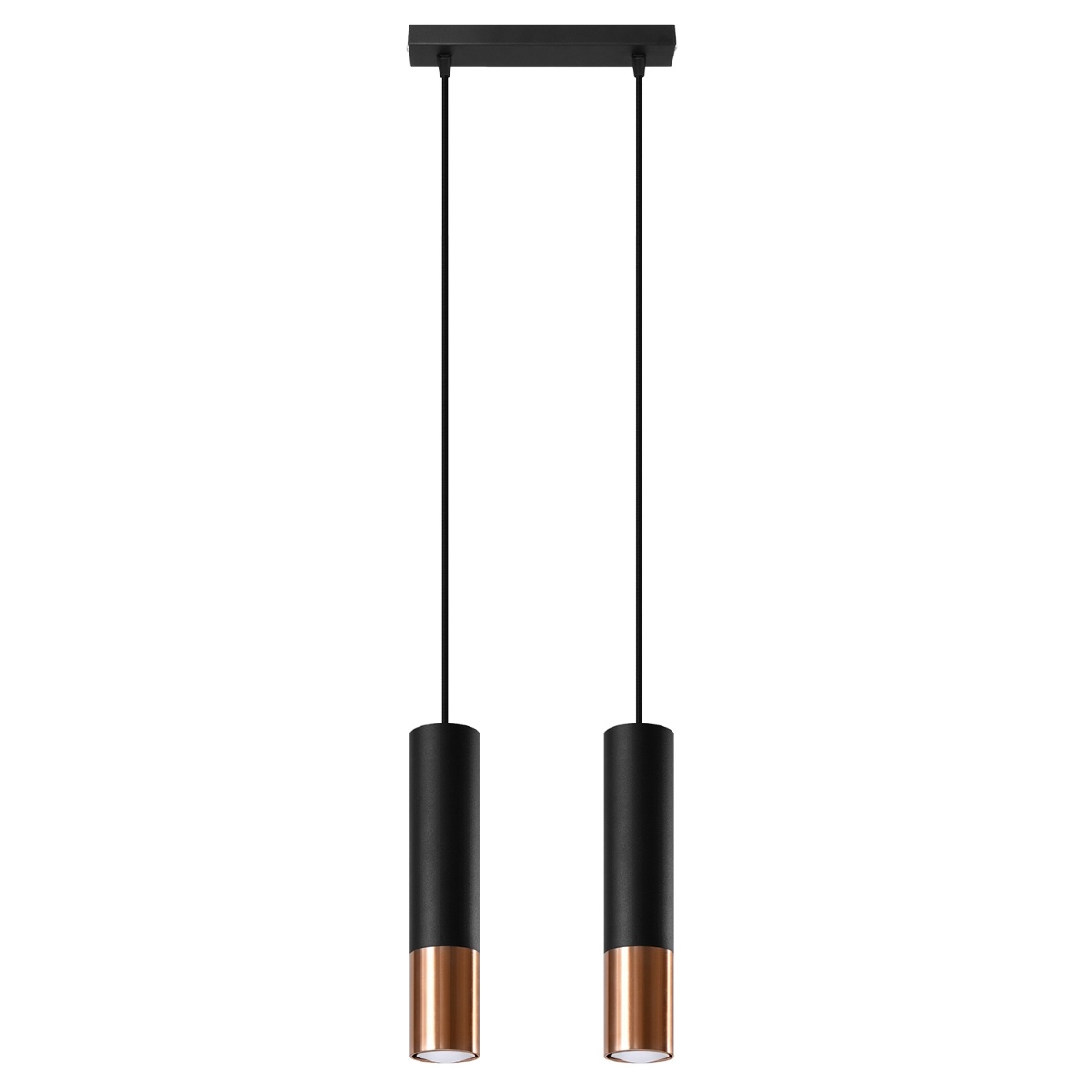 Hängeleuchte LOOPEZ 2 schwarz/kupferg