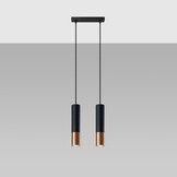 Hängeleuchte LOOPEZ 2 schwarz/kupferg