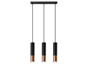 Hängeleuchte LOOPEZ 3L schwarz/kupfer
