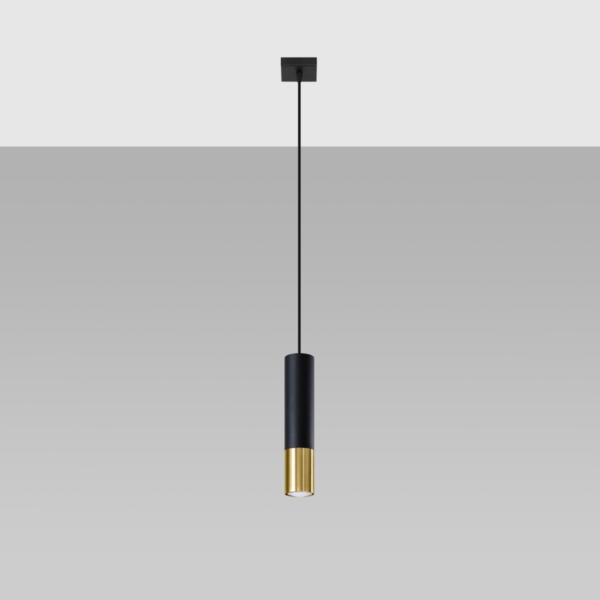 Hängeleuchte LOOPEZ 1 schwarz/goldg
