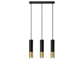 Hängeleuchte LOOPEZ 3L schwarz/gold
