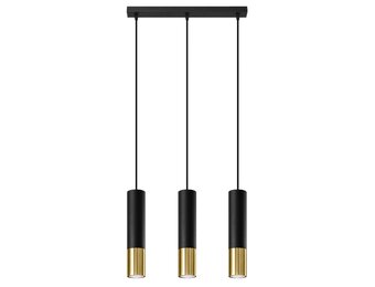 Hängeleuchte LOOPEZ 3L schwarz/gold