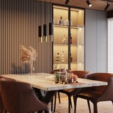 Hängeleuchte LOOPEZ 3L schwarz/goldg