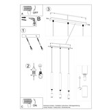 Hängeleuchte WEZYR 3 weißg
