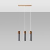 Hängeleuchte ZANE 3 graug