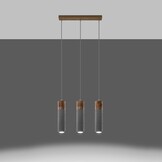 Hängeleuchte ZANE 3 graug