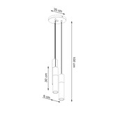 Hängeleuchte PABLO 3P weißg