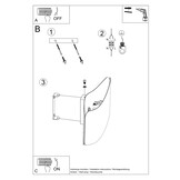 Wandleuchte TILA 40 schwarzg