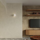 Lackierte Wandleuchte GLOBE weiß glänzendg