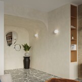 Lackierte Wandleuchte GLOBE weiß glänzendg