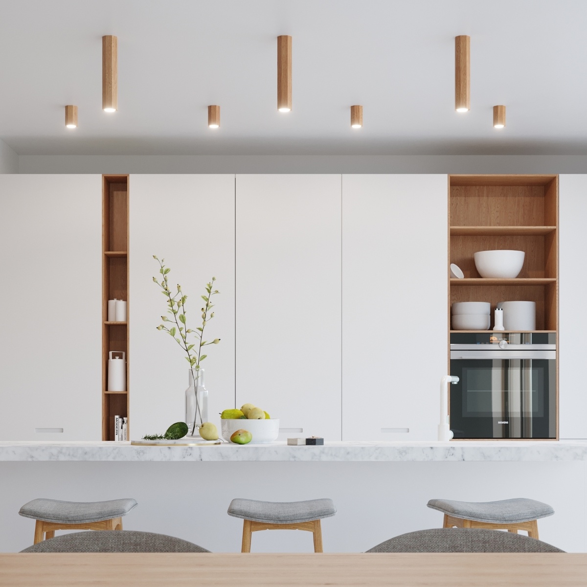 Deckenleuchte ZEKE 6 Eicheg