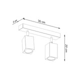 Deckenleuchte KEKE 2 Eicheg