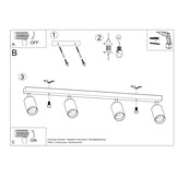 Deckenleuchte BERG 4 Naturholzg