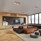 Deckenleuchte BERG 6 Naturholzg