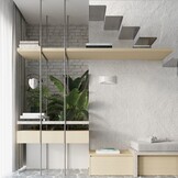 Lackierte Wandleuchte VIXEN weiß glänzendg