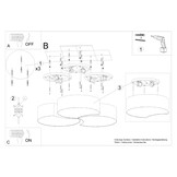 Deckenleuchte CIRCLE 3B weißg