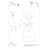 Deckenleuchte SUNDE 15 schwarzg