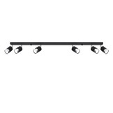 Deckenleuchte NERO 6 schwarz/chromg