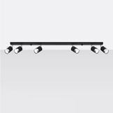 Deckenleuchte NERO 6 schwarz/chromg