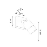 Wandleuchte NERO schwarz/goldg