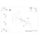 Wandleuchte NERO schwarz/goldg