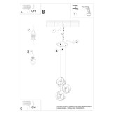 Hängeleuchte TULOS 3P weißg