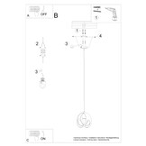 Hängeleuchte TULOS 1 schwarzg