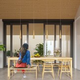 Hängeleuchte SULA 1 Naturholzg