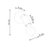 Wandleuchte FORNES 1 schwarzg