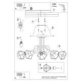 Kronleuchter ARTEMIS 5S schwarzg