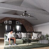 Kronleuchter ARTEMIS 5S schwarzg