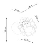 Wandleuchte BELUCI 1 weißg