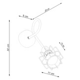 Wandleuchte BELUCI 1S schwarzg