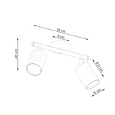 Deckenleuchte LEMMI 2 schwarzg