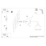 Wandleuchte SAVAR 1 schwarzg