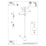 Hängeleuchte ALINO 1 schwarzg