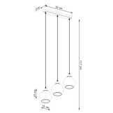 Hängeleuchte ALINO 3 schwarzg
