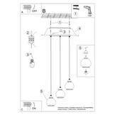 Hängeleuchte ALINO 3 schwarzg