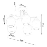 Kronleuchter FILLAN 5 schwarzg