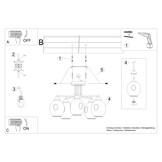 Kronleuchter FILLAN 5 schwarzg