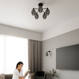 Kronleuchter FILLAN 5 schwarzg