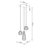 Pendelleuchten SUBA 3P schwarzg