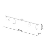 Deckenleuchte LEMMI 4L schwarzg