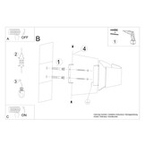 Wandleuchten TONI weißg