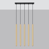 Pendelleuchten PASTELO 5L glanzgoldg