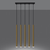 Pendelleuchten PASTELO 5L glanzgoldg